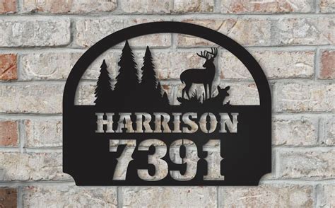 metal house number signs uk|personalized outdoor metal house signs.